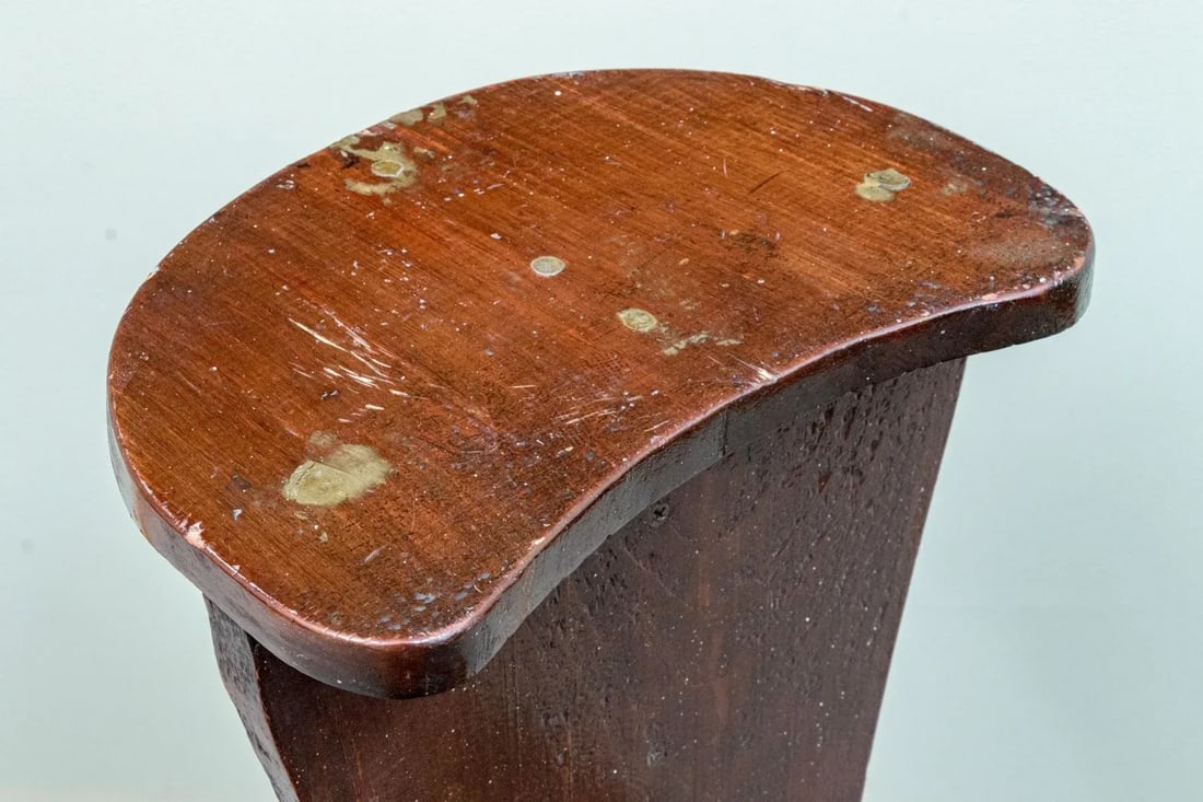 Early 20th Century One of a Kind Artisanal Primitive Hand-Carved Wood Chair - 8