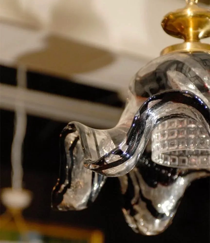 Orrefors Mid-Century Large Art Glass Pendant by Carl Fagerlund C. 1970 - 4