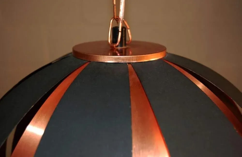 Werner Schou Mid-Century Modern "Moonscape" Dome Coronell Pendant Ceiling Fixture - 8