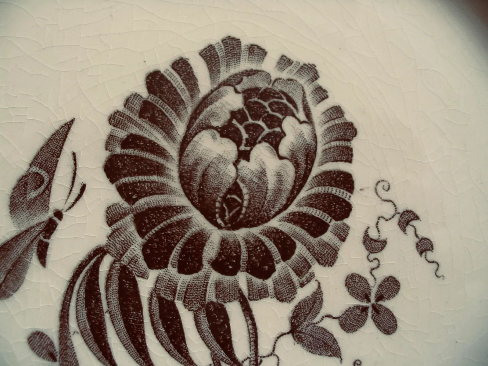 Gefle "Hera" Cream and Brown Glazed Porcelain China 56-Pc Dinnerware Set Circa 1930s by Herbert - 9