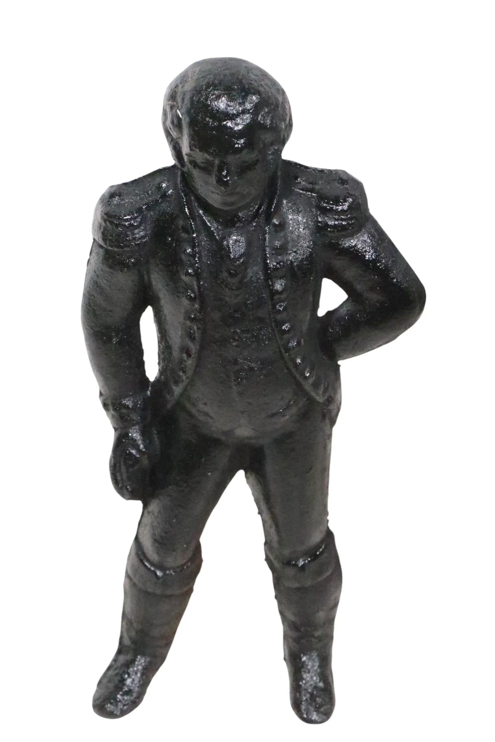 Pair of 19th Century Cast Iron Andirons Depicting George Washington - 4