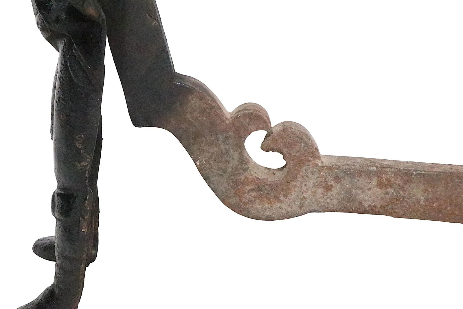 Pair of 19th Century Cast Iron Andirons Depicting George Washington - 6