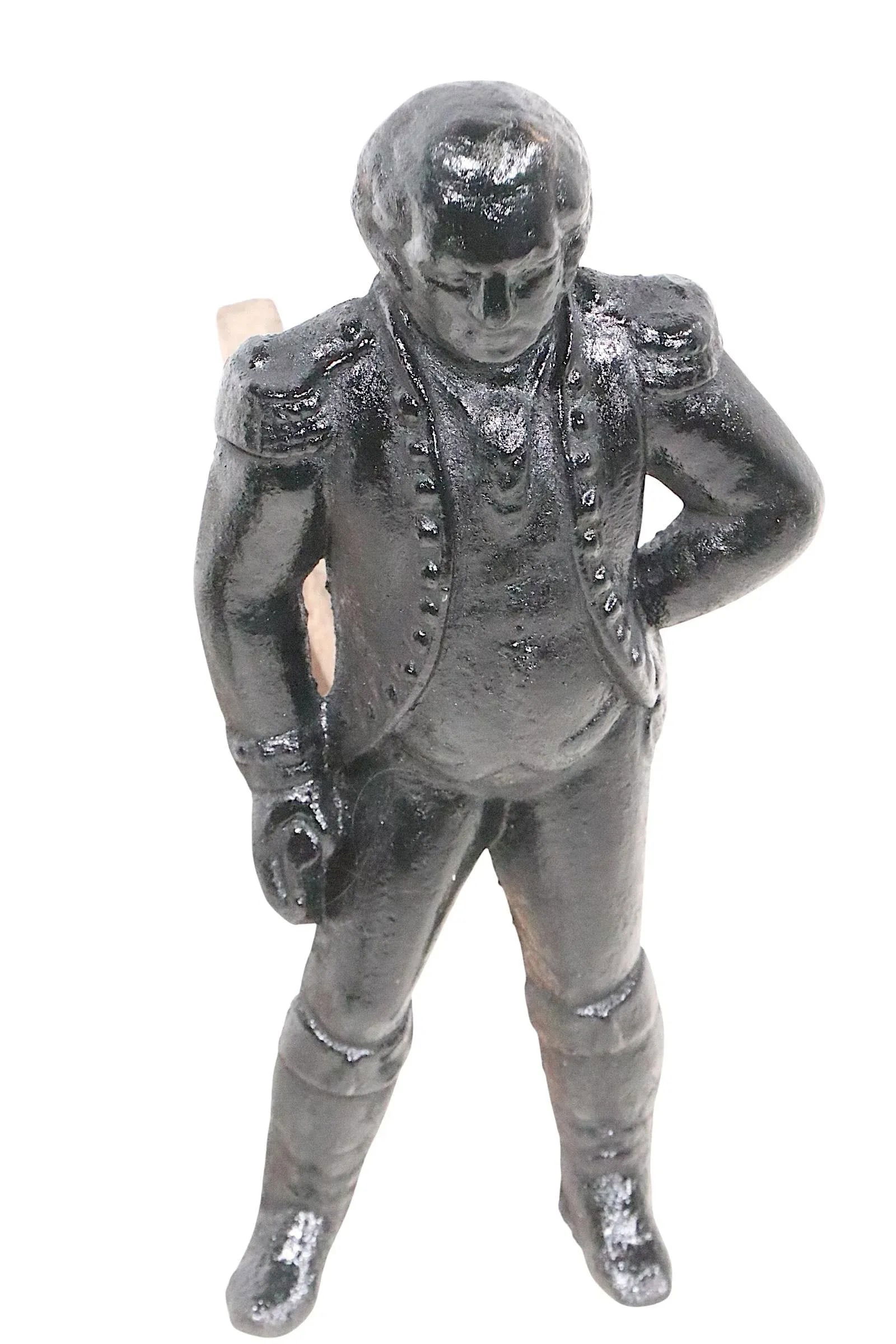 Pair of 19th Century Cast Iron Andirons Depicting George Washington - 7