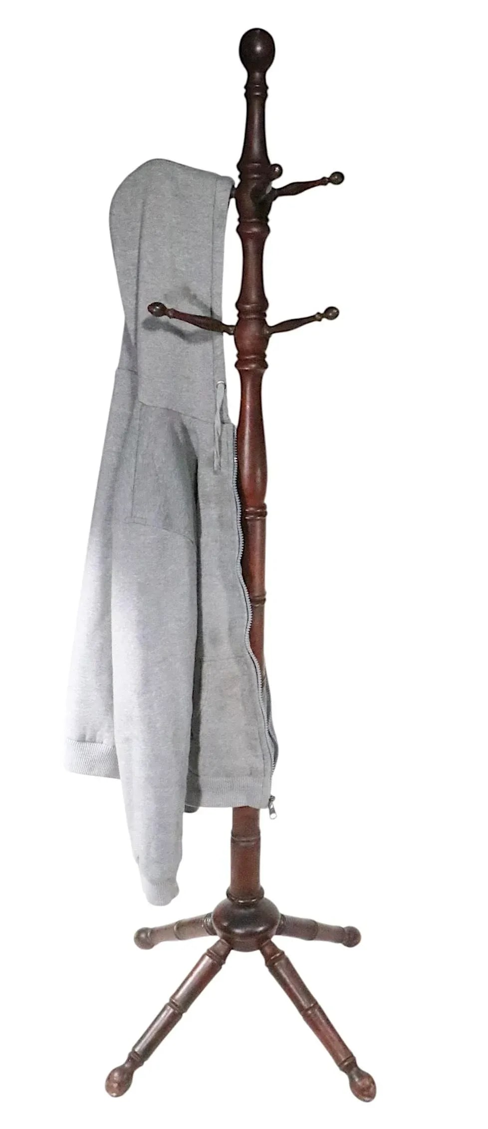 Turn of the Century Oak Victorian Arts and Crafts Coat Tree Rack Stand C. 1890/1920 - 4