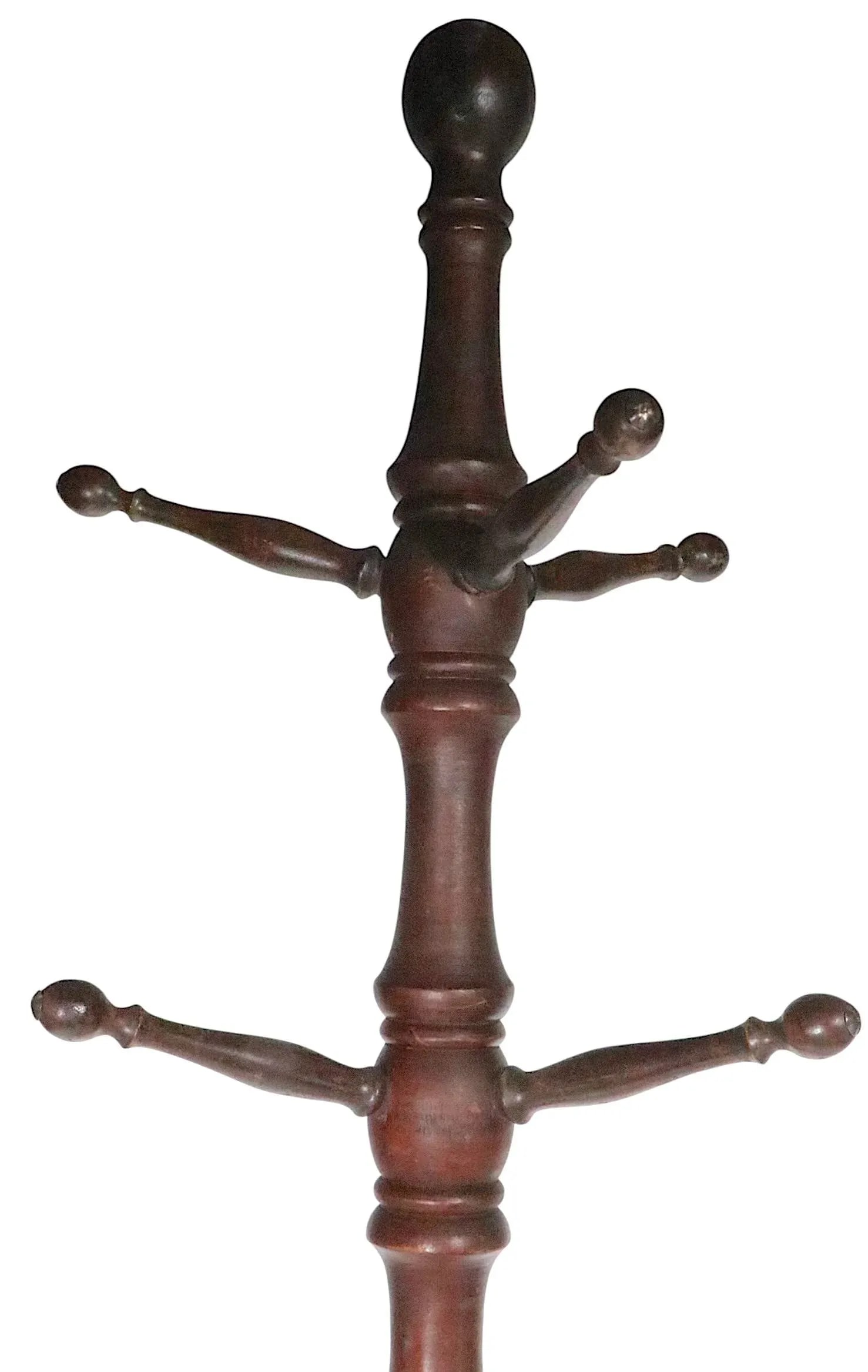 Turn of the Century Oak Victorian Arts and Crafts Coat Tree Rack Stand C. 1890/1920 - 5