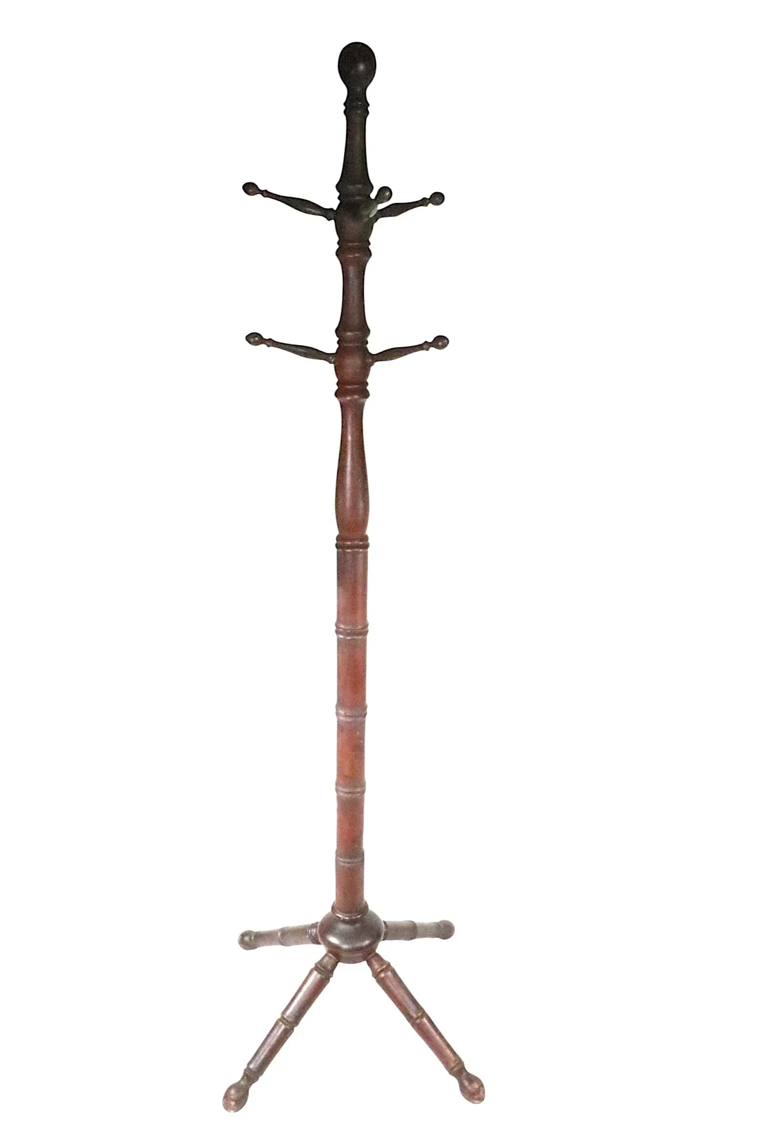 Turn of the Century Oak Victorian Arts and Crafts Coat Tree Rack Stand C. 1890/1920 - 8