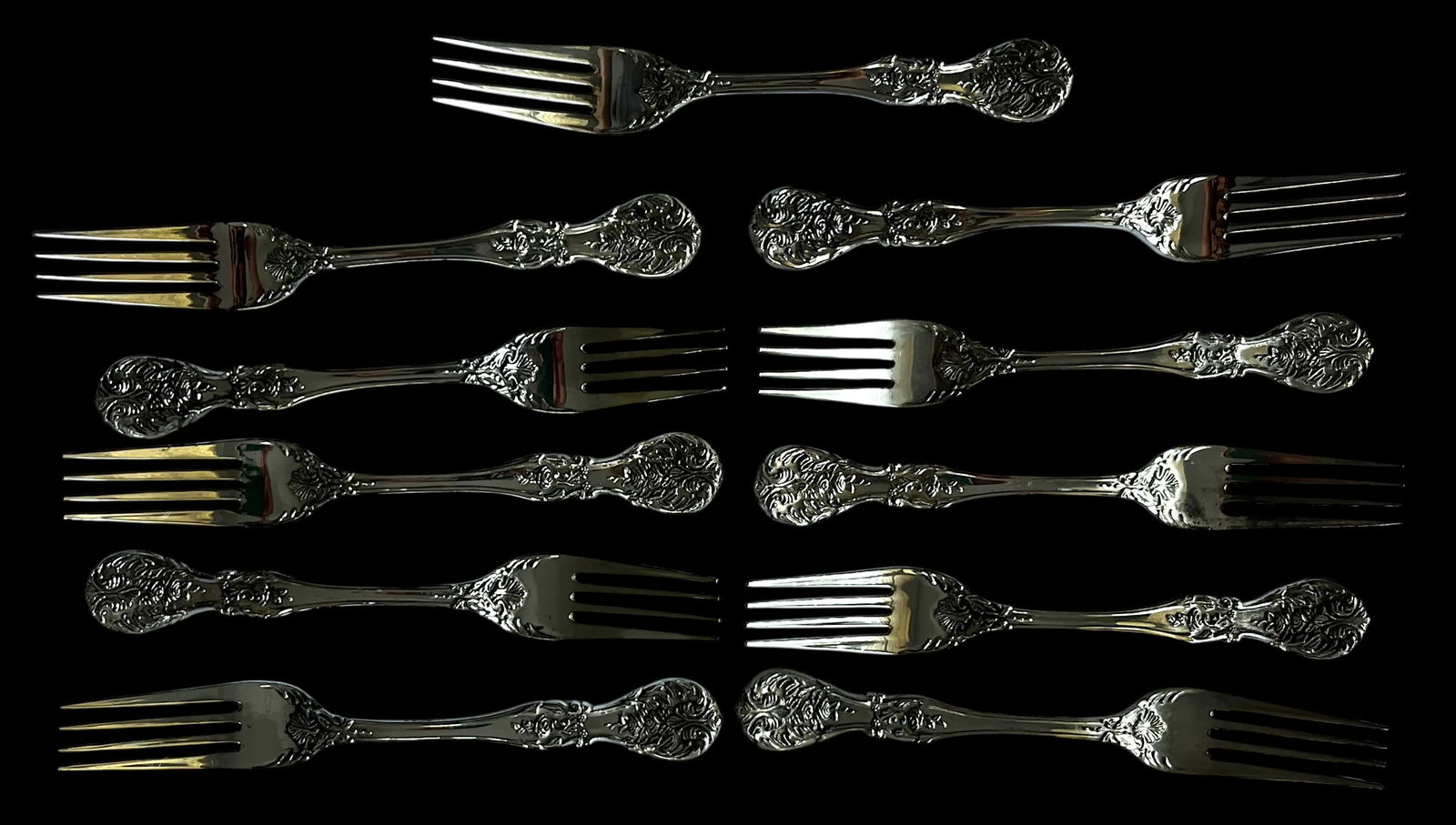 1980s Fb Rogers & Sons "French Rose" After Francis I Silver Plated Flatware Service for 10 With Serv - 6