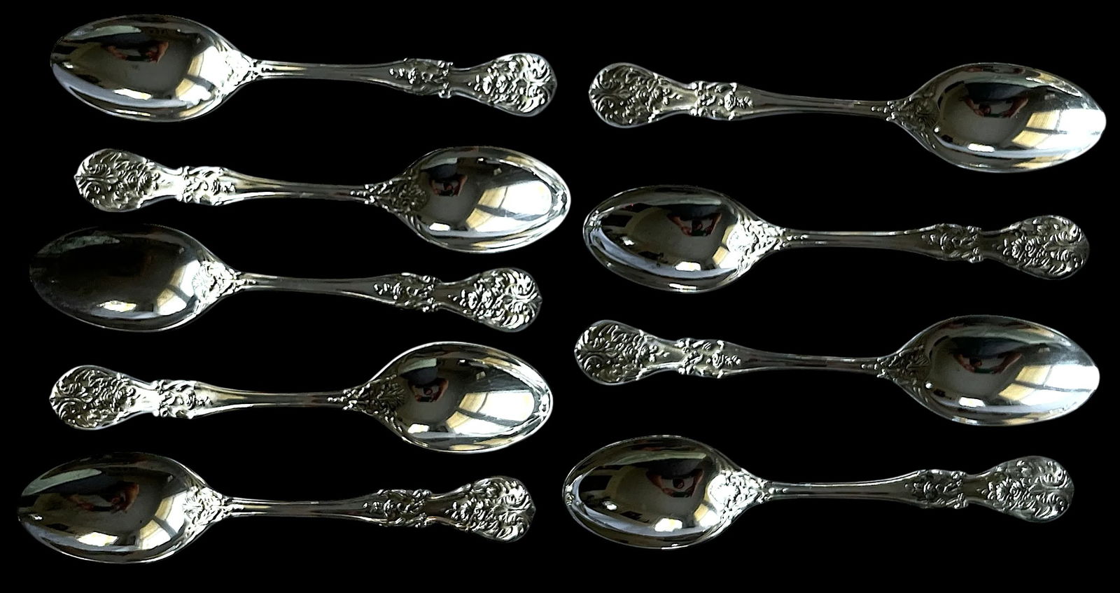 1980s Fb Rogers & Sons "French Rose" After Francis I Silver Plated Flatware Service for 10 With Serv - 8