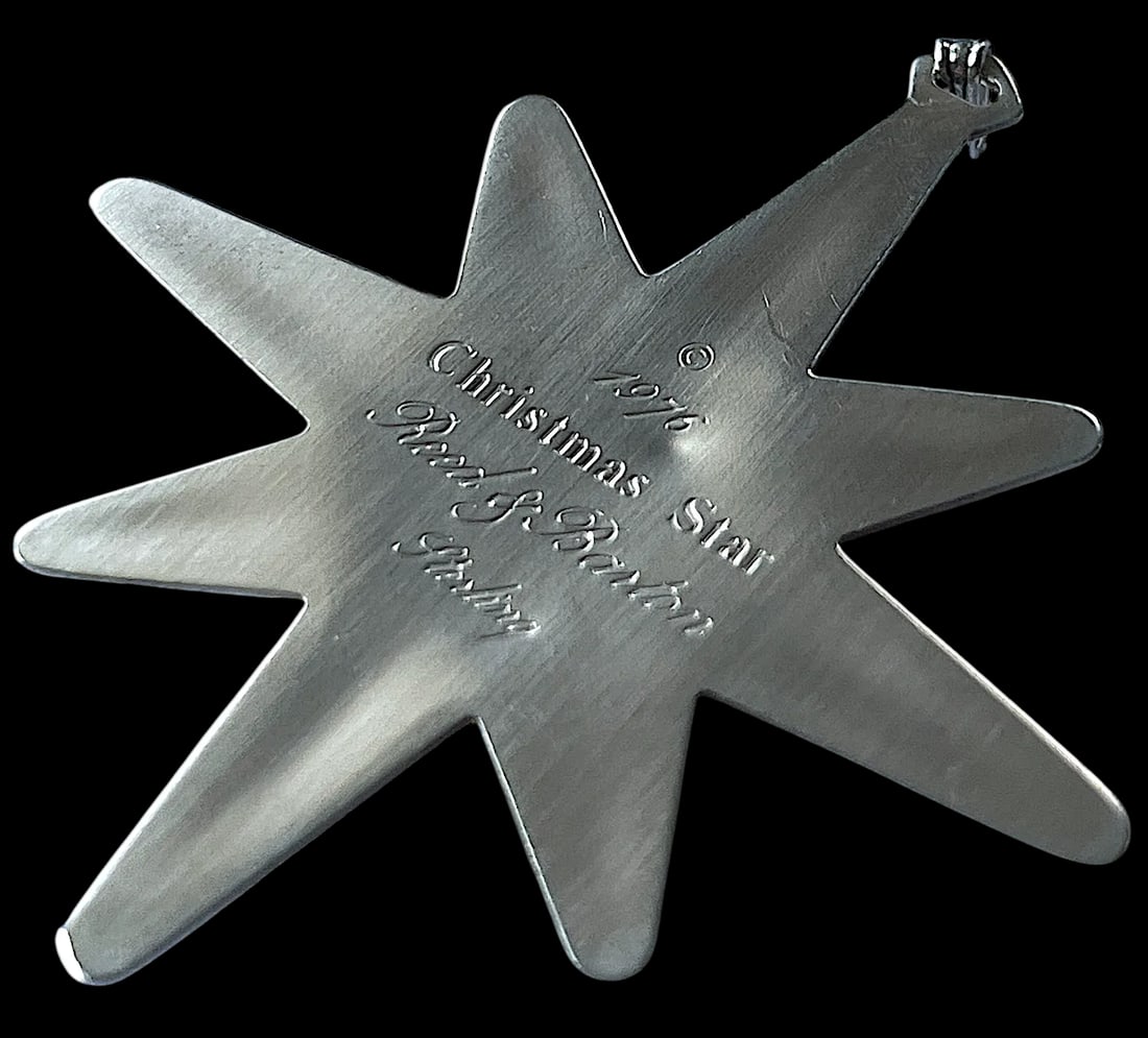 Set of 7 Reed & Barton Sterling Silver Christmas Ornaments – Cross & Star Series (1970s– - 10