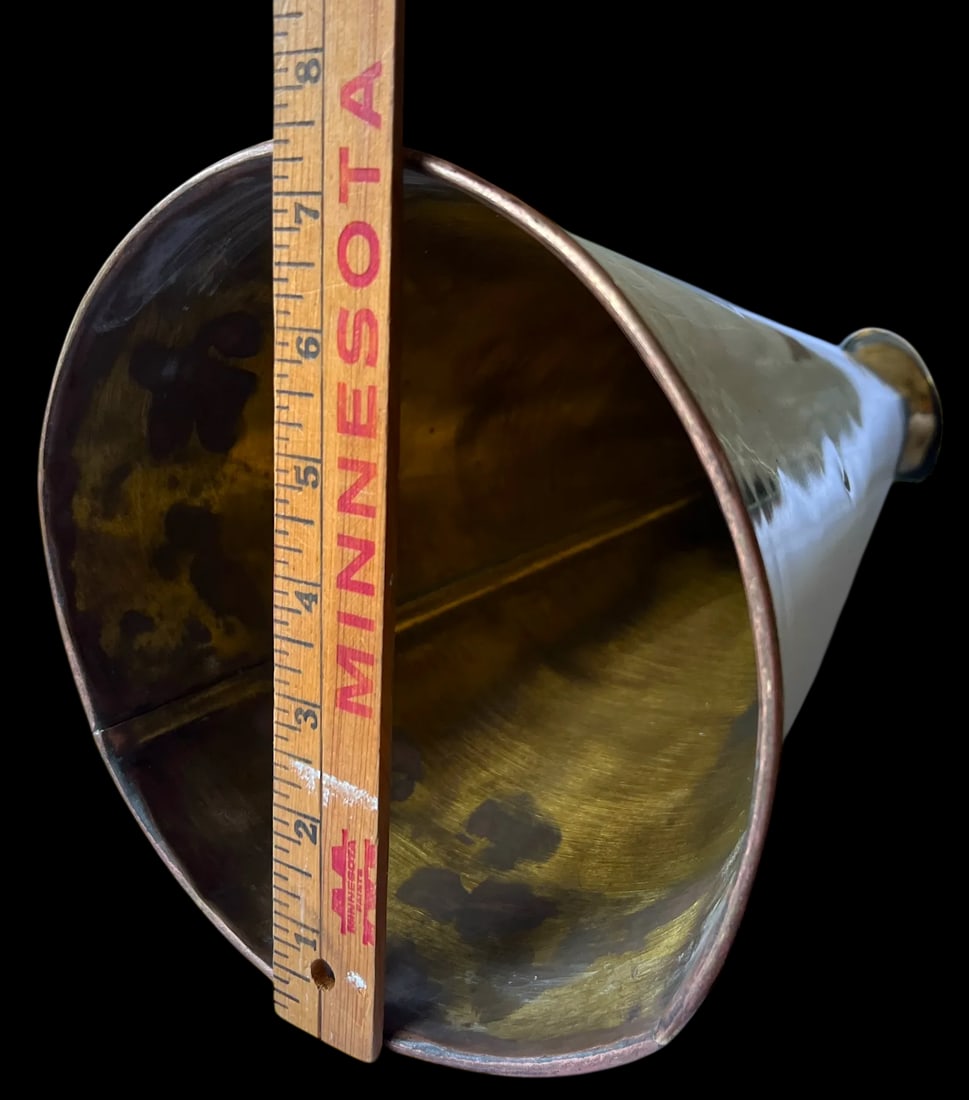Antique Early 20th Century Brass Nautical Megaphone - 7