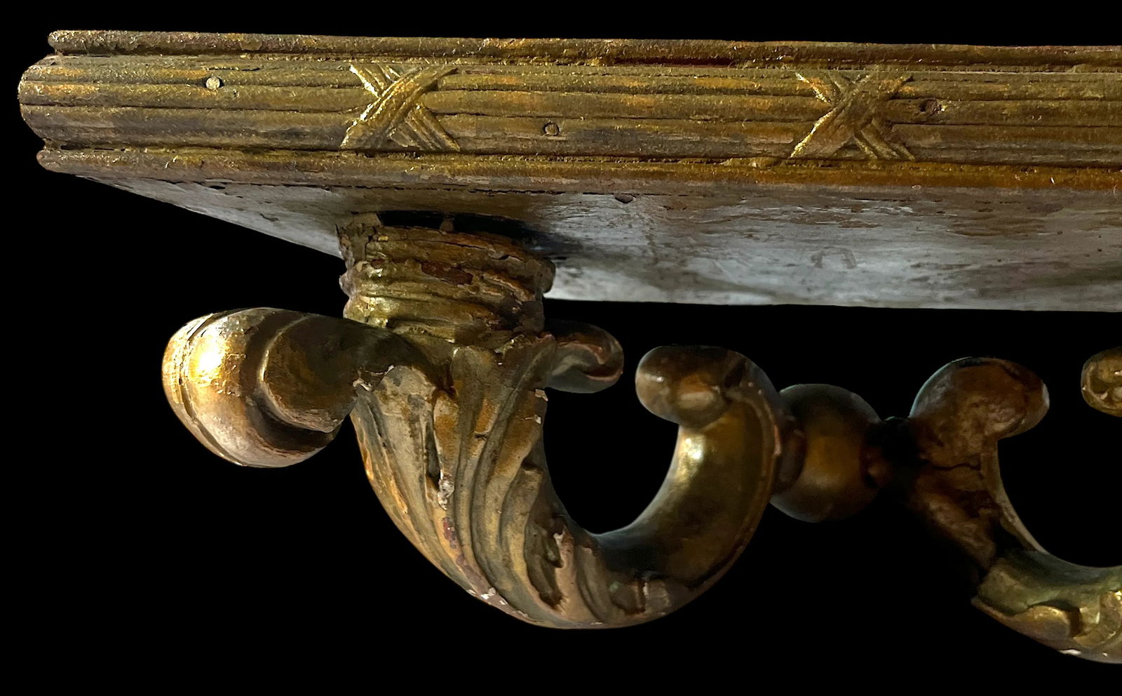 Antique Late 18th Century Italian Rococo Giltwood Wall Brackets – A Pair - 5