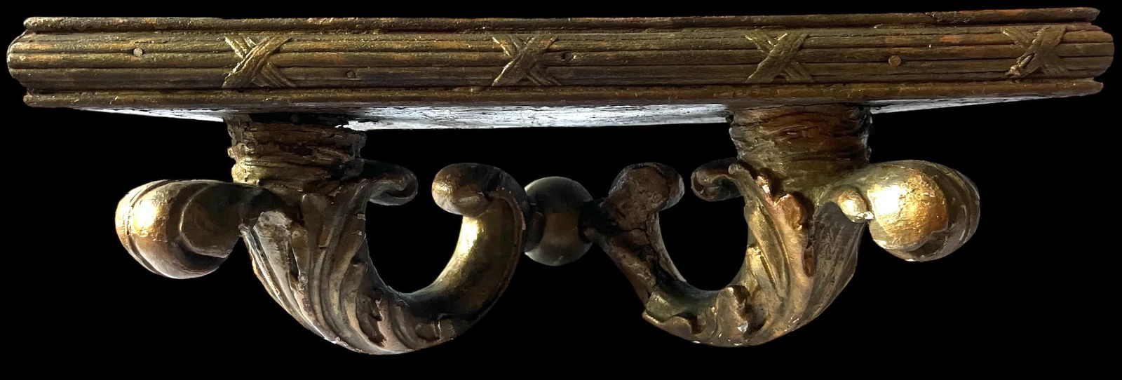 Antique Late 18th Century Italian Rococo Giltwood Wall Brackets – A Pair - 8