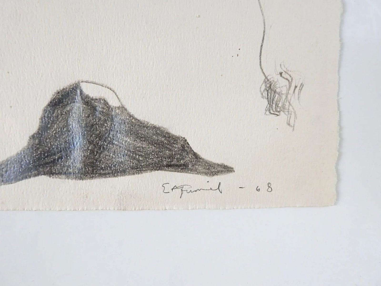 Mid-Century Expressionist Bull Drawing - 2