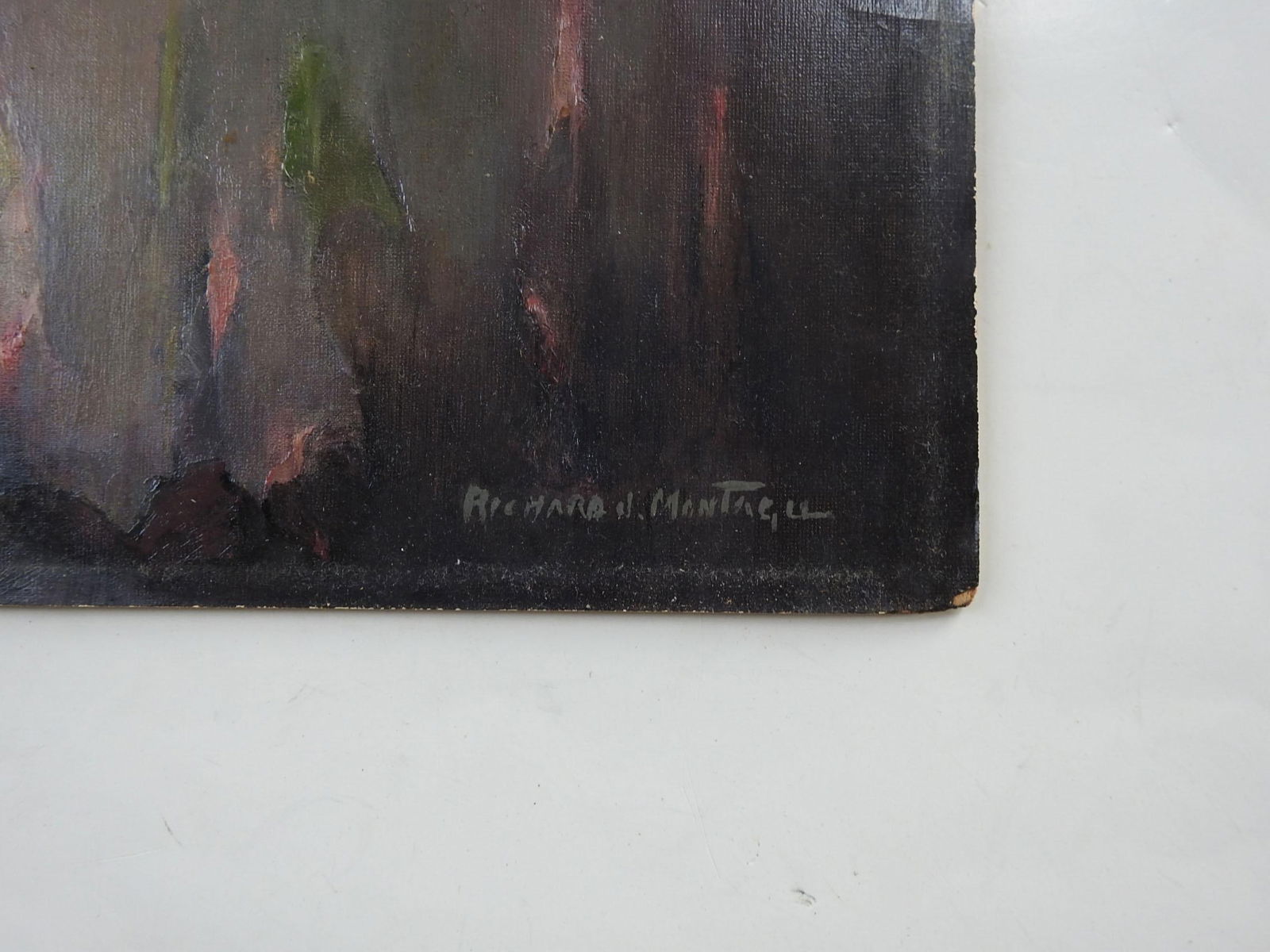 Abstract Pink & Gray Painting - 2