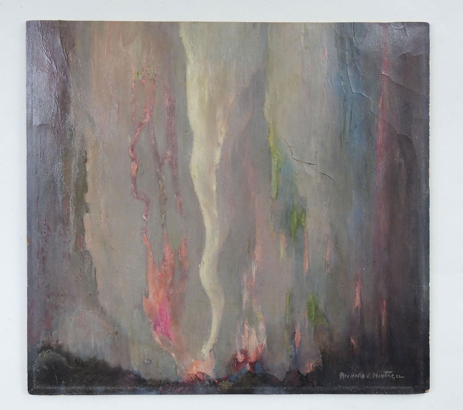 Abstract Pink & Gray Painting - 3