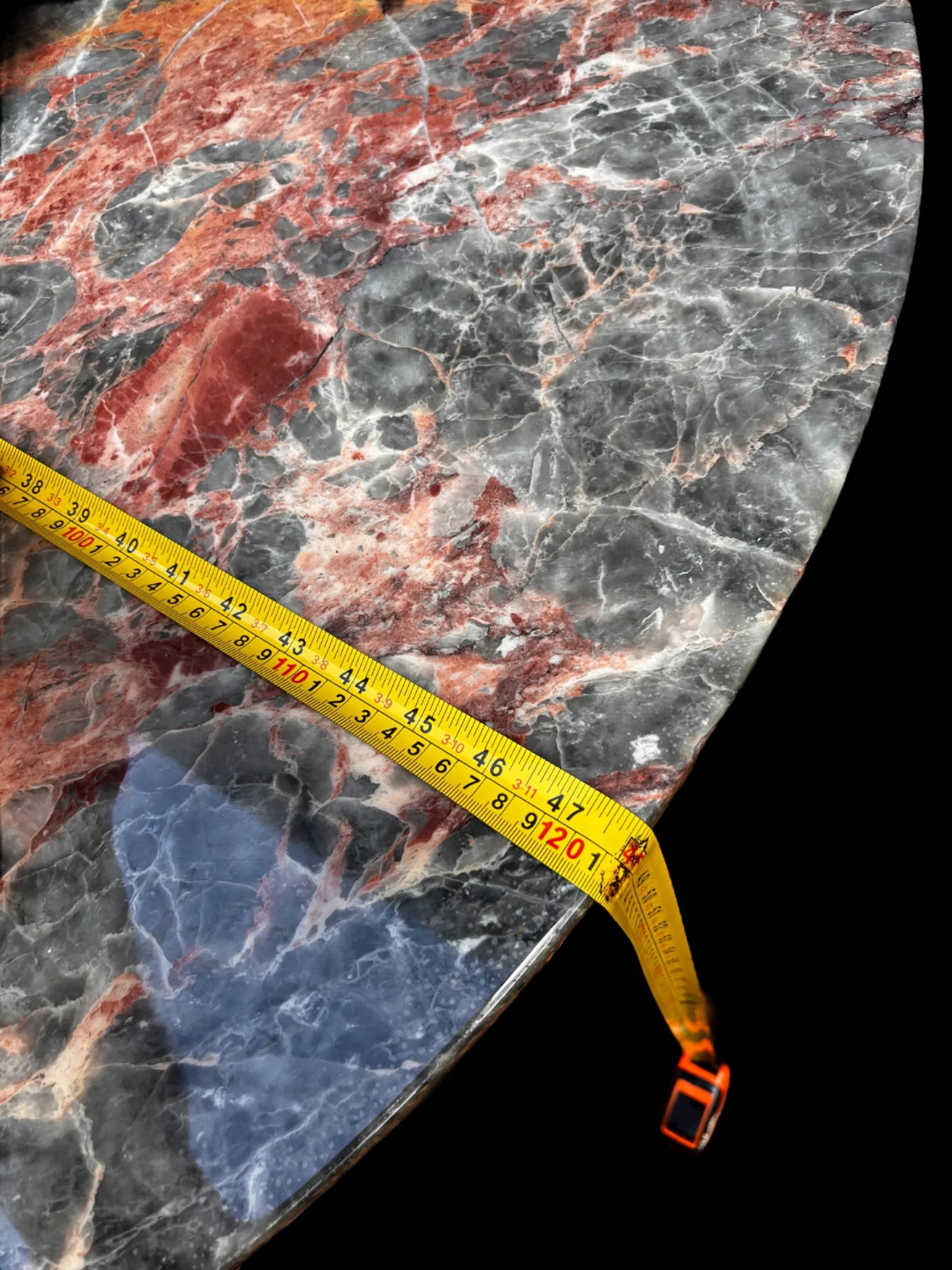 1970s Italian Breccia Pernice Marble Round Dining Table After Maurice Villency – 48" - 12