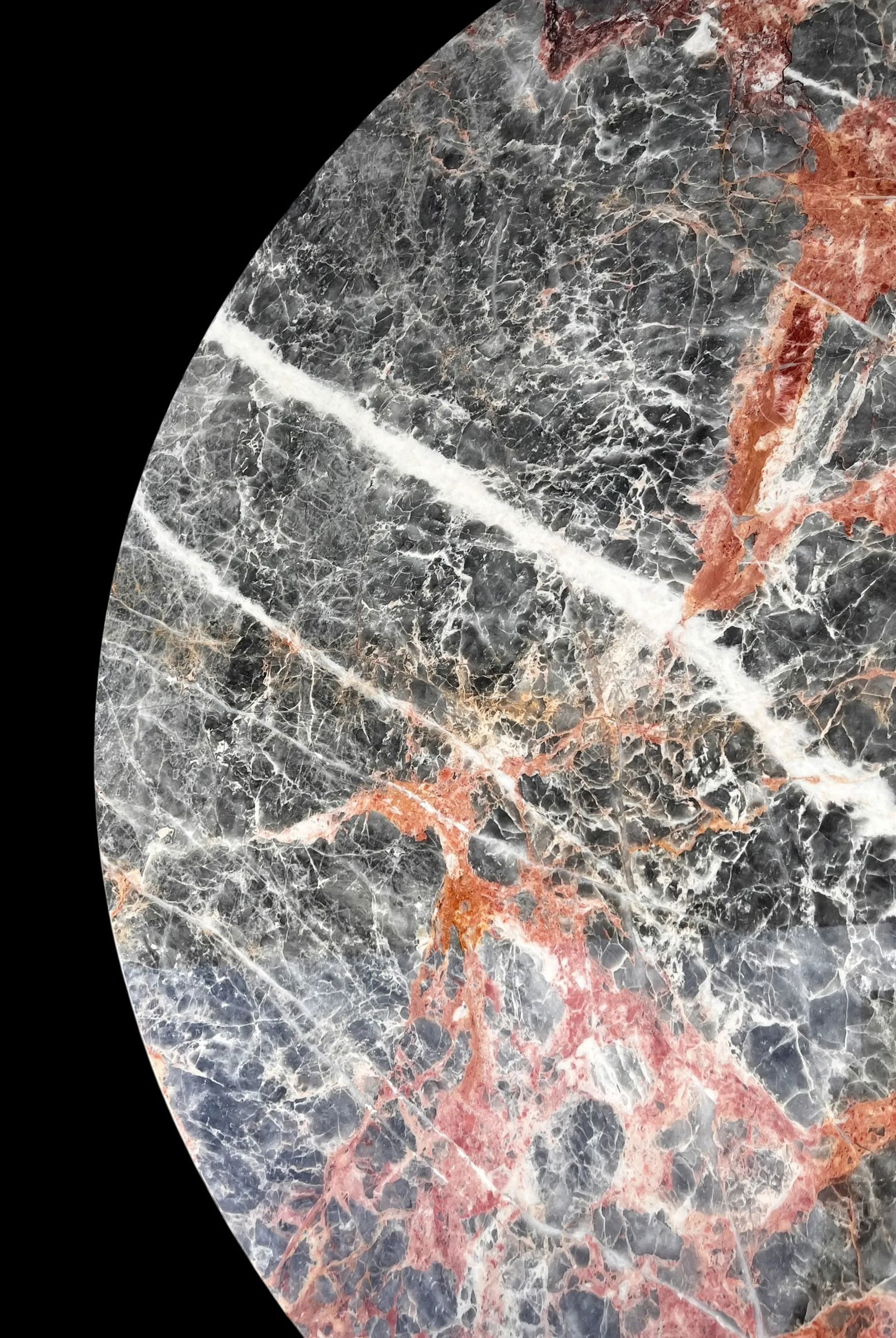 1970s Italian Breccia Pernice Marble Round Dining Table After Maurice Villency – 48" - 8