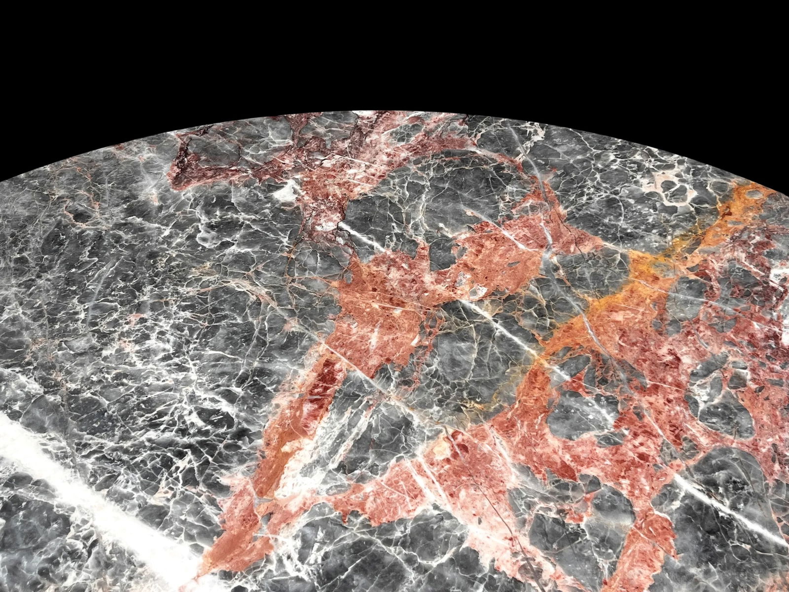 1970s Italian Breccia Pernice Marble Round Dining Table After Maurice Villency – 48" - 9