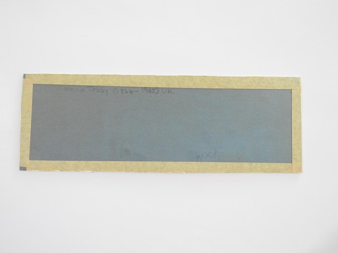 Small Early 20th Century English Pastoral Landscape With Horses Watercolor Painting - 7