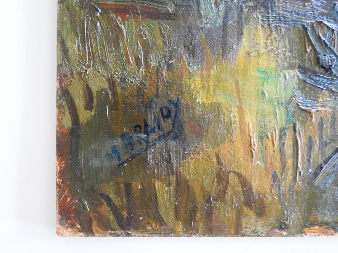 Mid 20th Century Impressionist Forest Village Painting - 2