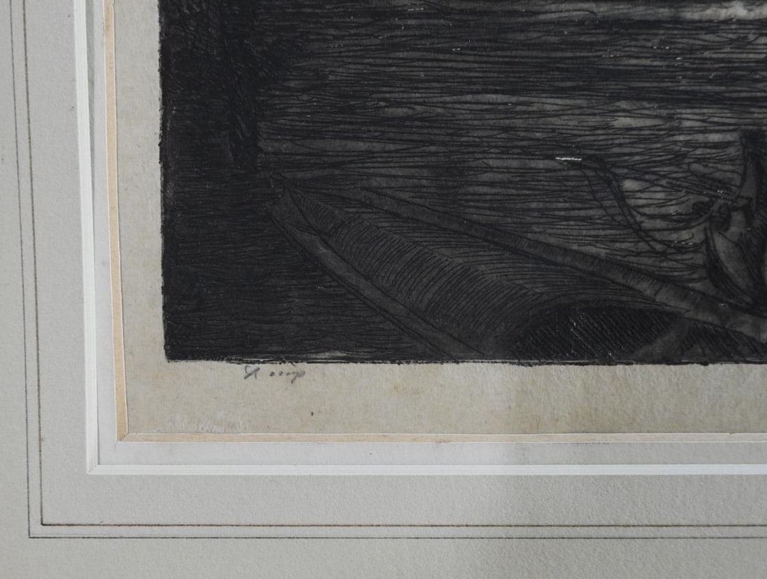 Early 20th Century Clifford Addams Guardi Rialto Bridge Venice Italy Etching - 3