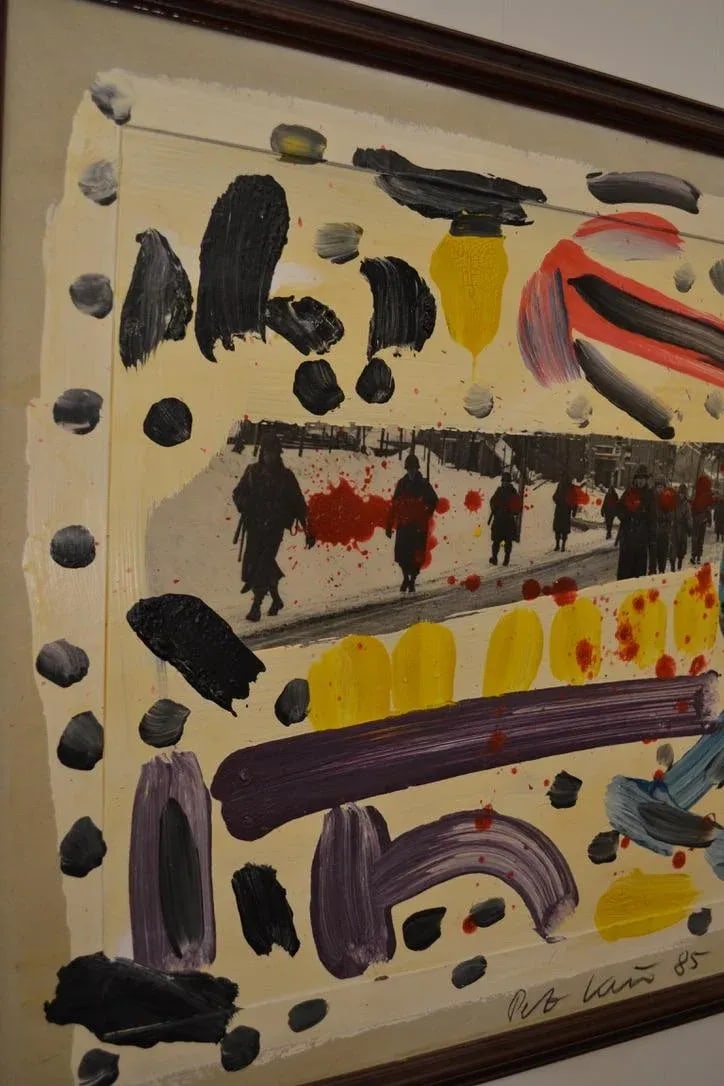 Original Peter Keil "War & Love" Mixed Media Oil Painting - 3