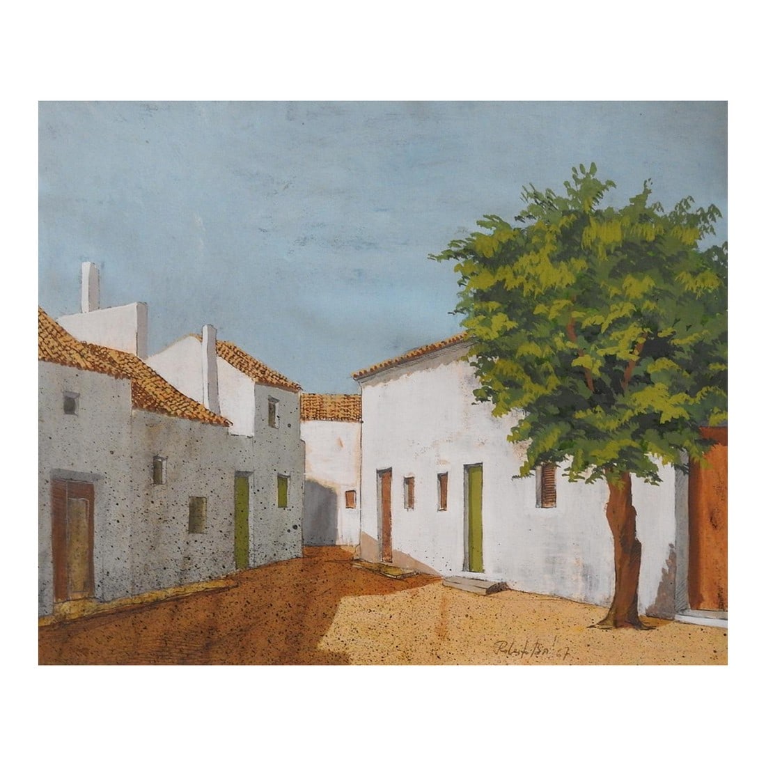1967 Spanish Village Painting