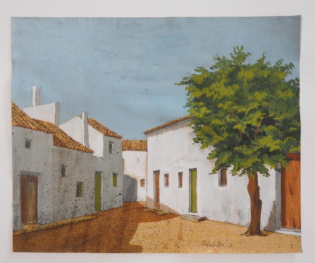 1967 Spanish Village Painting - 3