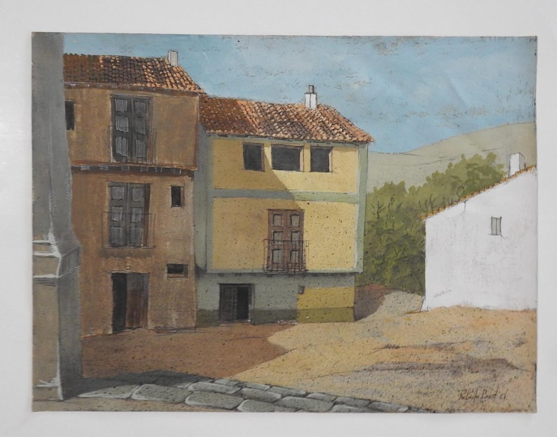 1967 Roberto Bort Spanish Village Painting - 3