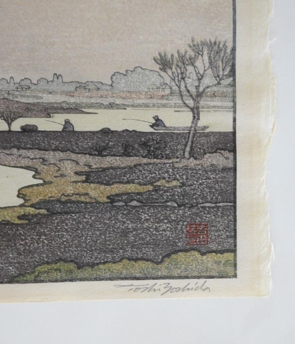 1951 Toshi Yoshida Morinji in Spring Japanese Woodblock Print - 2
