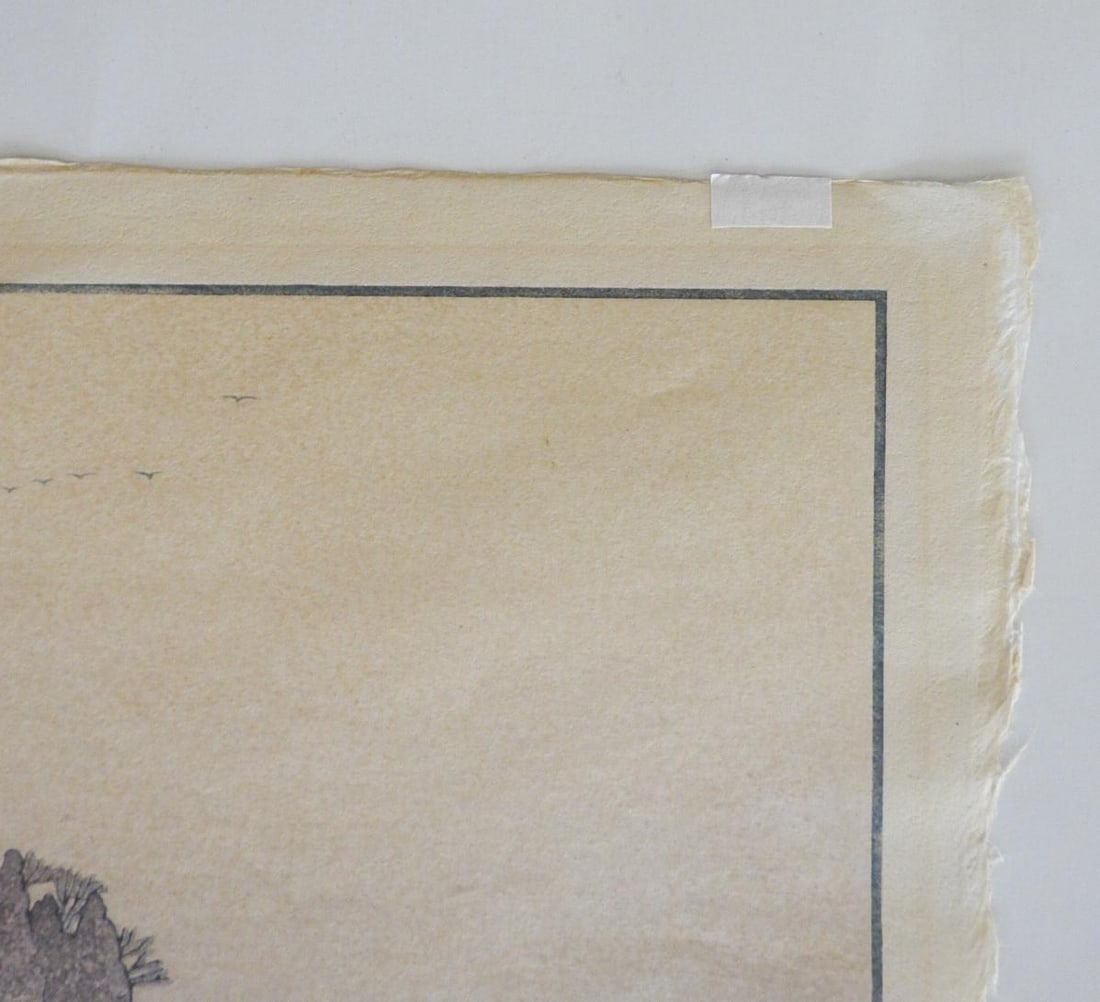 1951 Toshi Yoshida Morinji in Spring Japanese Woodblock Print - 4