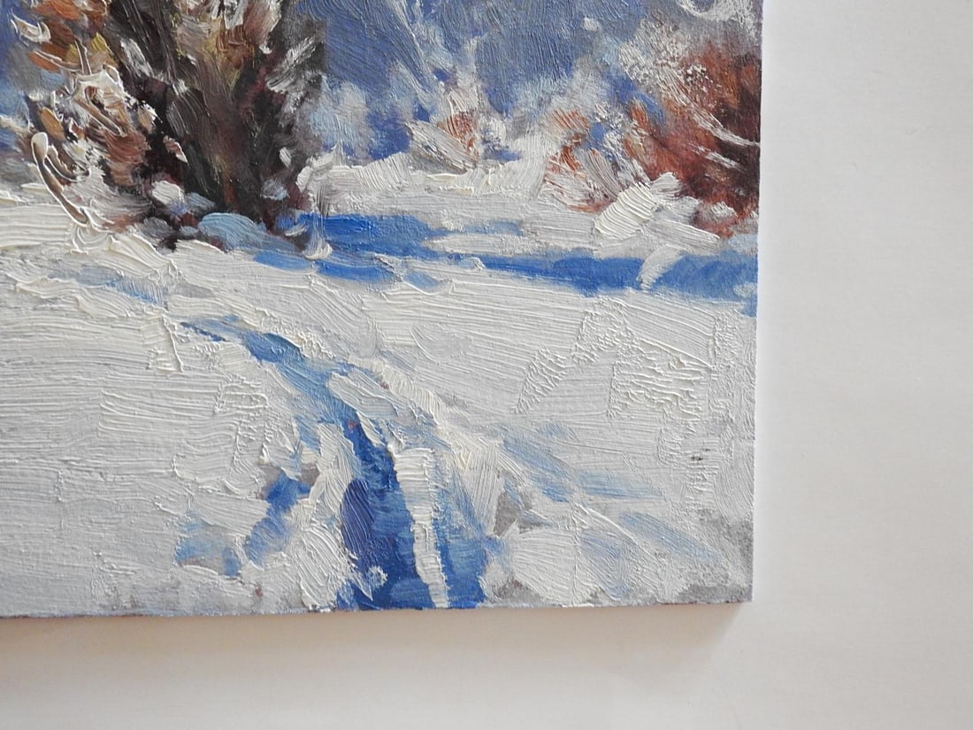 Contemporary Montana Winter Landscape Plain Air Painting - 6