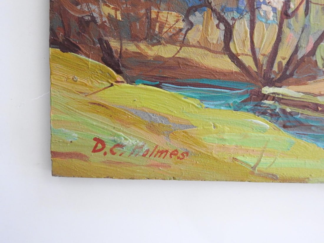 Mid 20th Century Dwight Clay Holmes Impressionist Fall Landscape Painting - 2