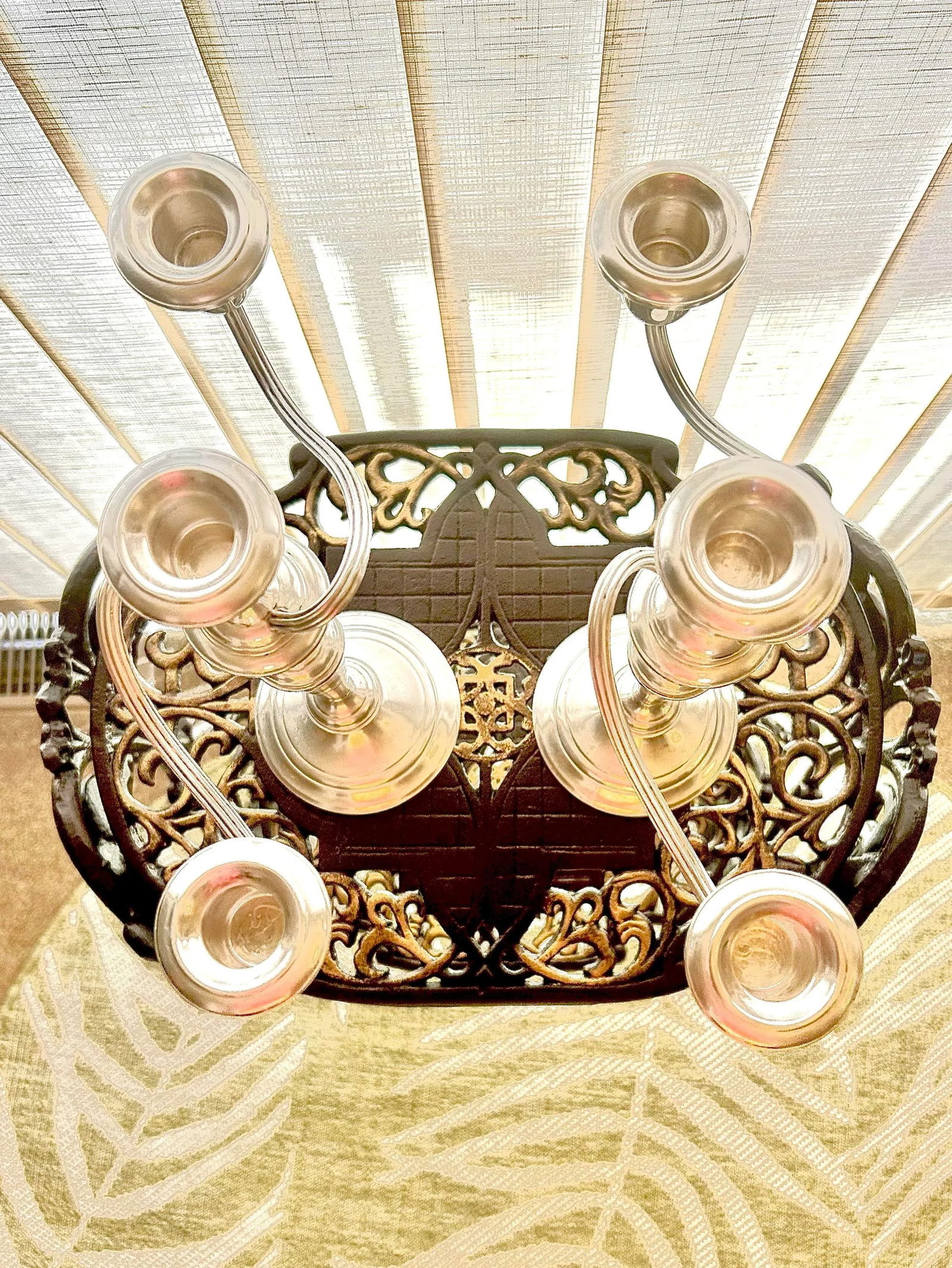 Pair of Tall, Antique, Sterling Silver, Gorham #808 Puritan Patterned, Convertible Candelabras, Weig - 6