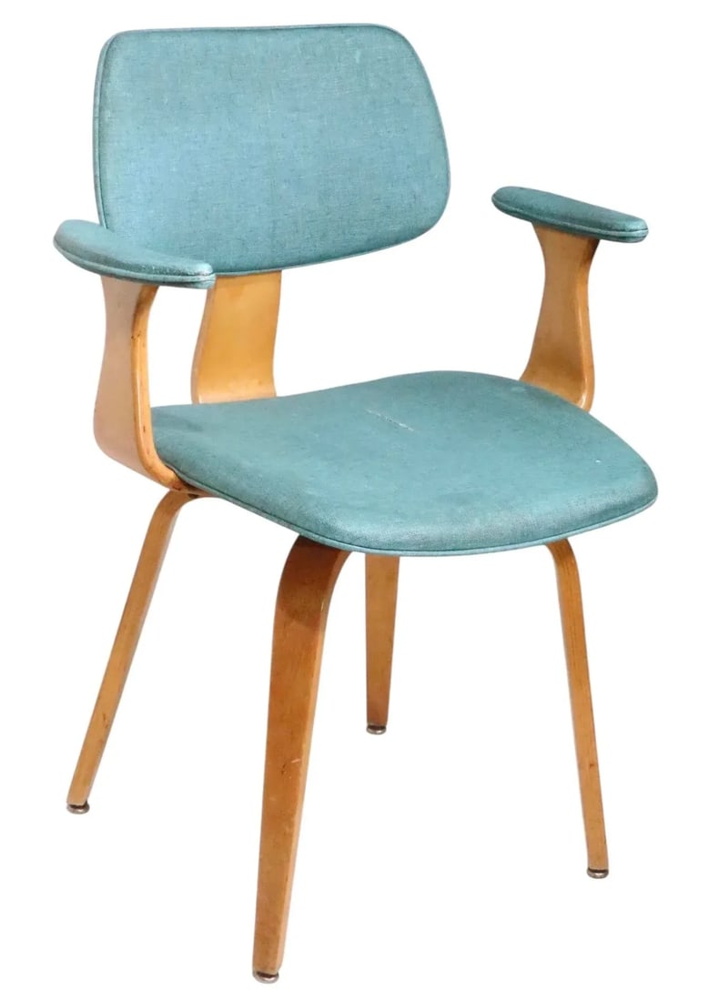 Pr. Mid Century Bentwood Chairs by Joe Atkinson for Thonet - 10