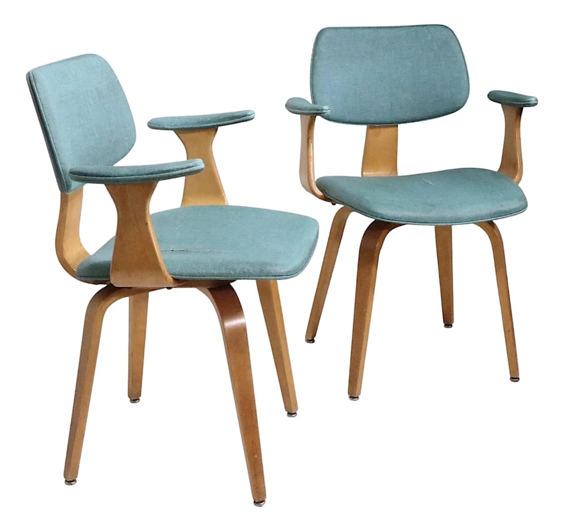 Pr. Mid Century Bentwood Chairs by Joe Atkinson for Thonet (1 of 16)