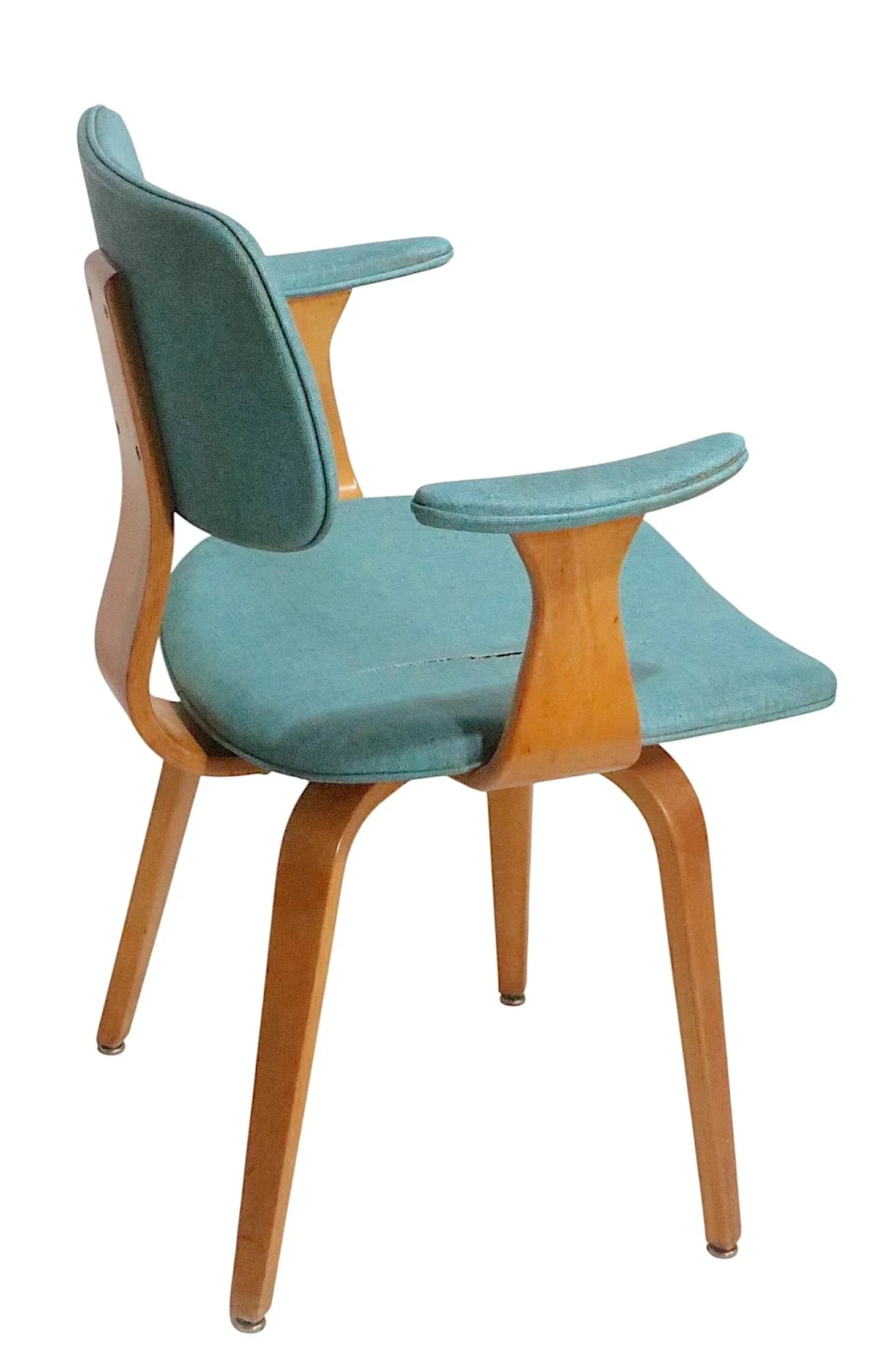Pr. Mid Century Bentwood Chairs by Joe Atkinson for Thonet - 5