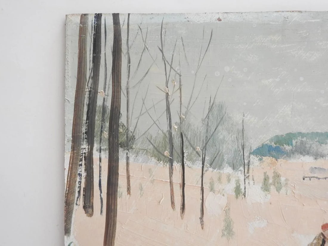 Chester Snowden Winter Snow Sleigh Scene Painting - 3