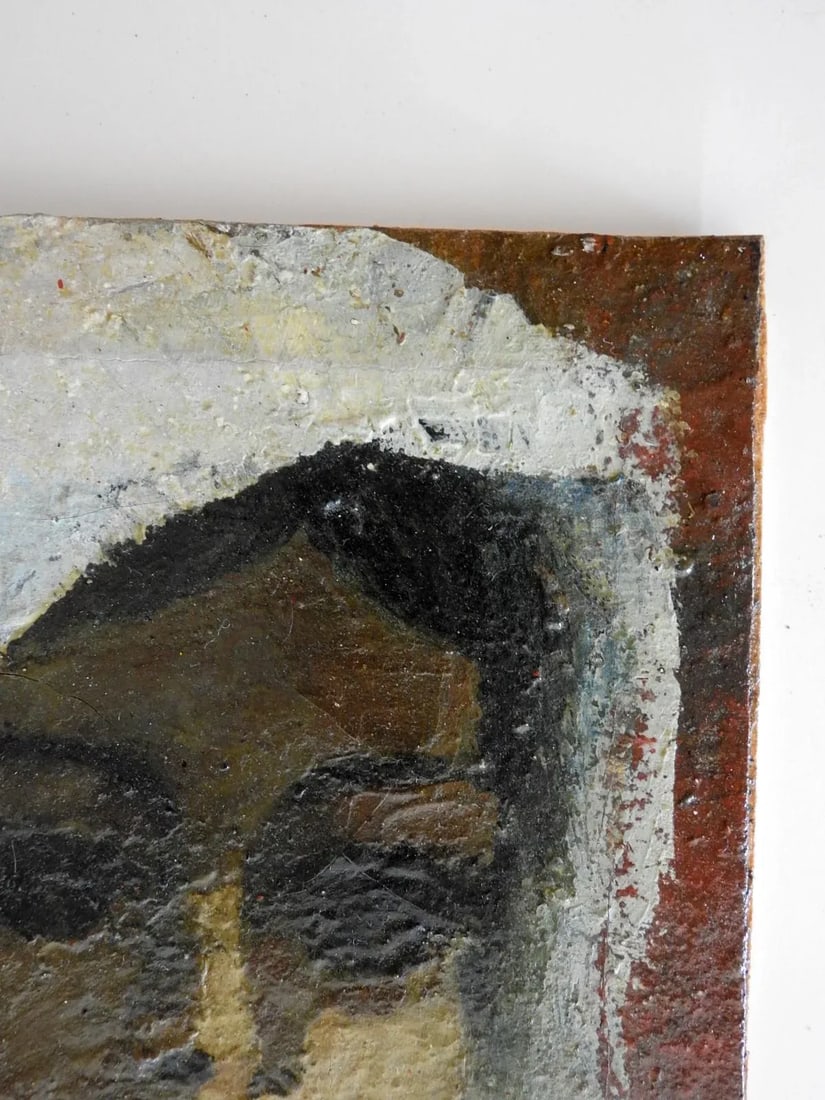 Mid 20th Century Portrait of Woman in White Cloak Painting - 3