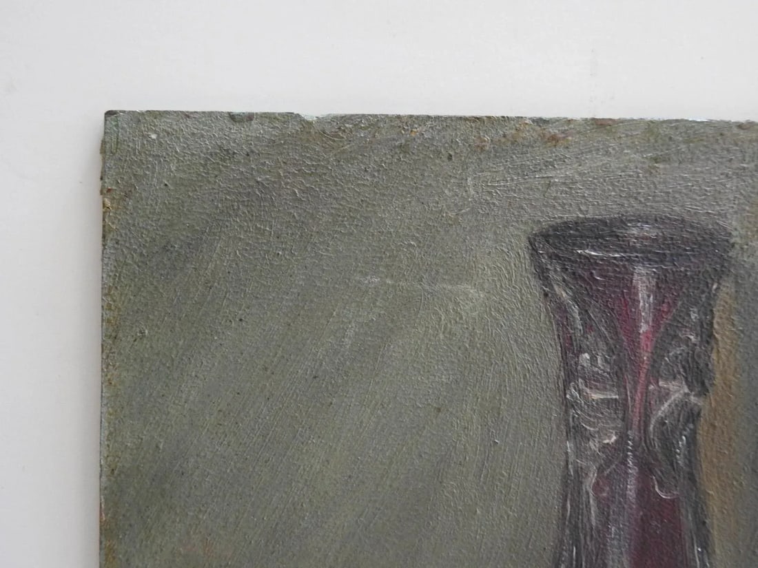 Small Early 20th Century Stella Meyer Sterne Bluebonnet Still Life Painting - 4