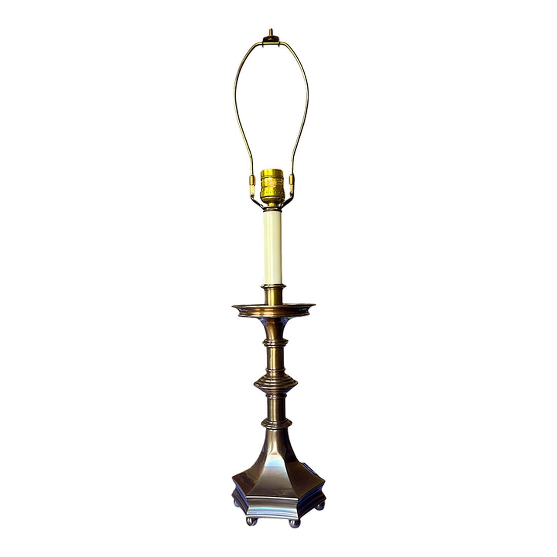 Vintage Frederick Cooper Solid Brass Candlestick Style Table Lamp – Colonial Revival Style (1 of 11)