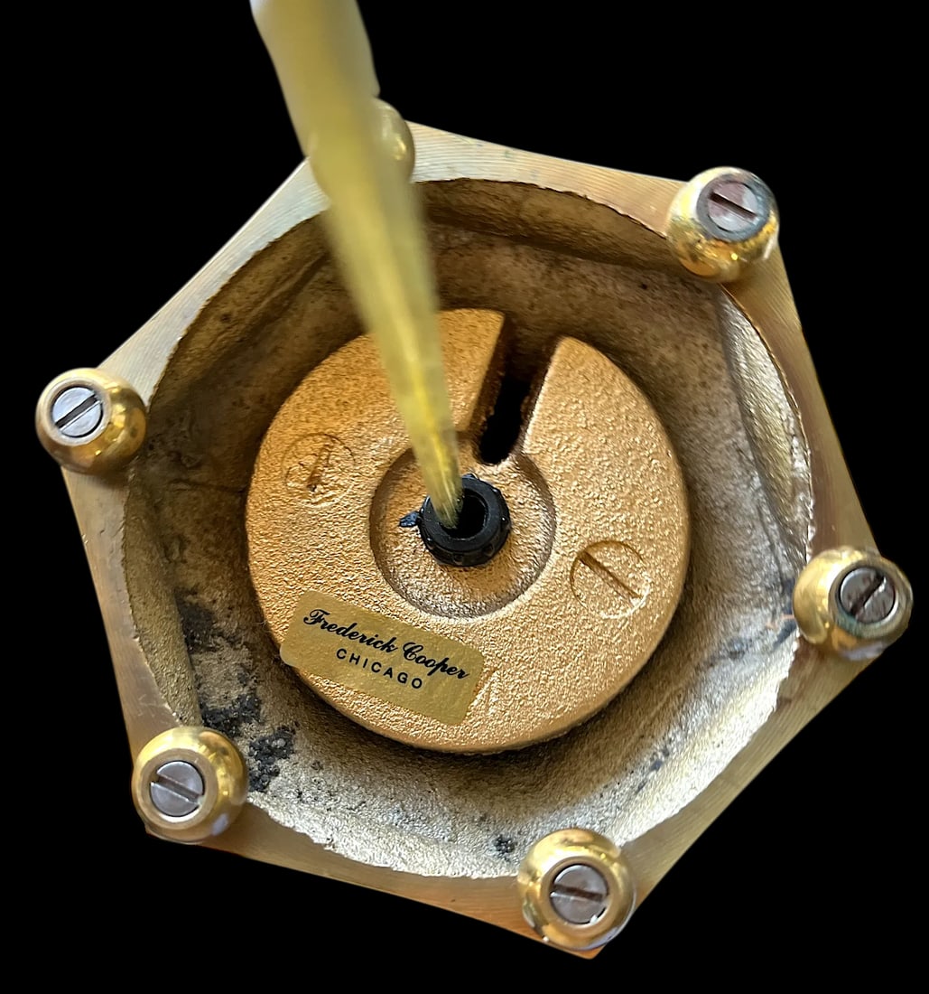 Vintage Frederick Cooper Solid Brass Candlestick Style Table Lamp – Colonial Revival Style - 7