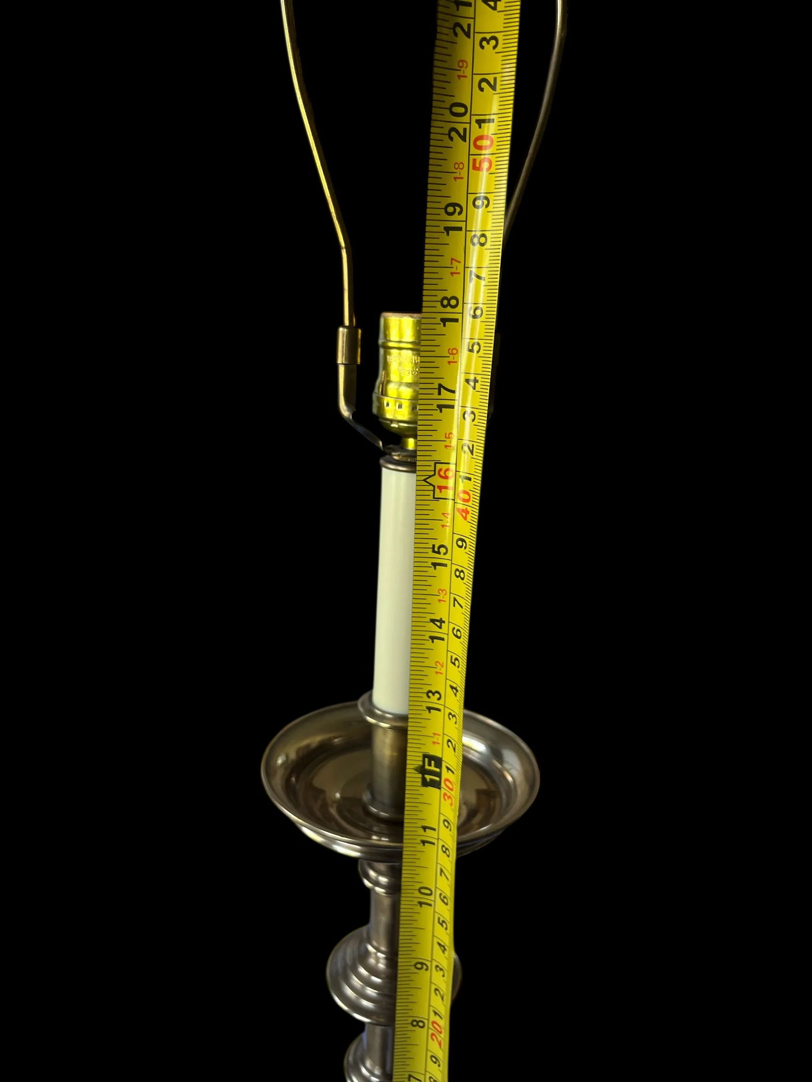 Vintage Frederick Cooper Solid Brass Candlestick Style Table Lamp – Colonial Revival Style - 9