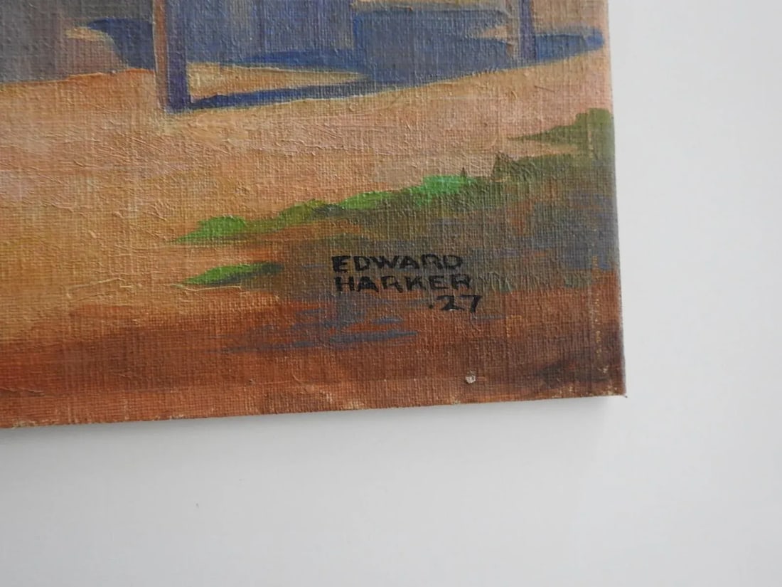 1927 Edward Harker Old Barn Painting - 2