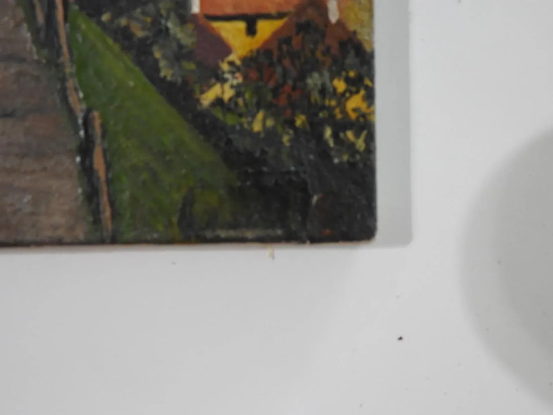 Early 20th Century Continental School Coastal Castle Cityscape Painting - 7