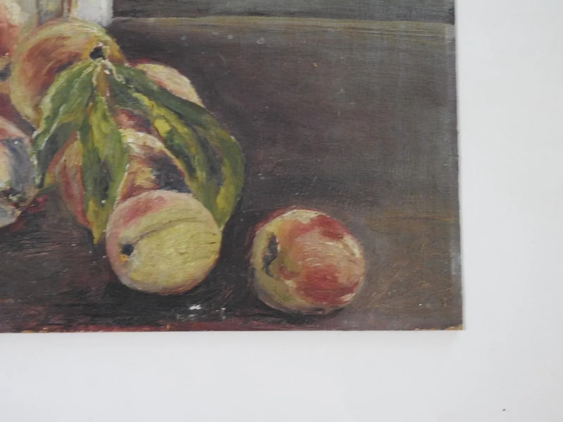 Early 20th Century Peaches Melons Still Life Painting - 3