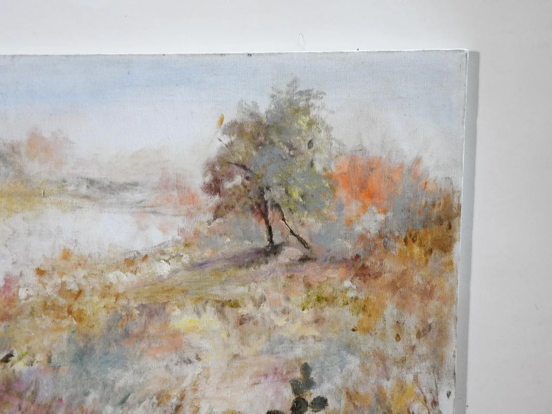 Late 20th Century Impressionist Misty Landscape Painting - 5