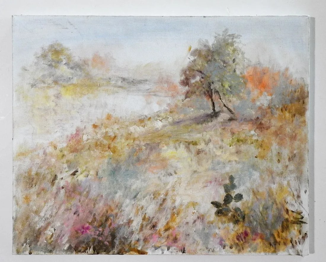 Late 20th Century Impressionist Misty Landscape Painting - 6