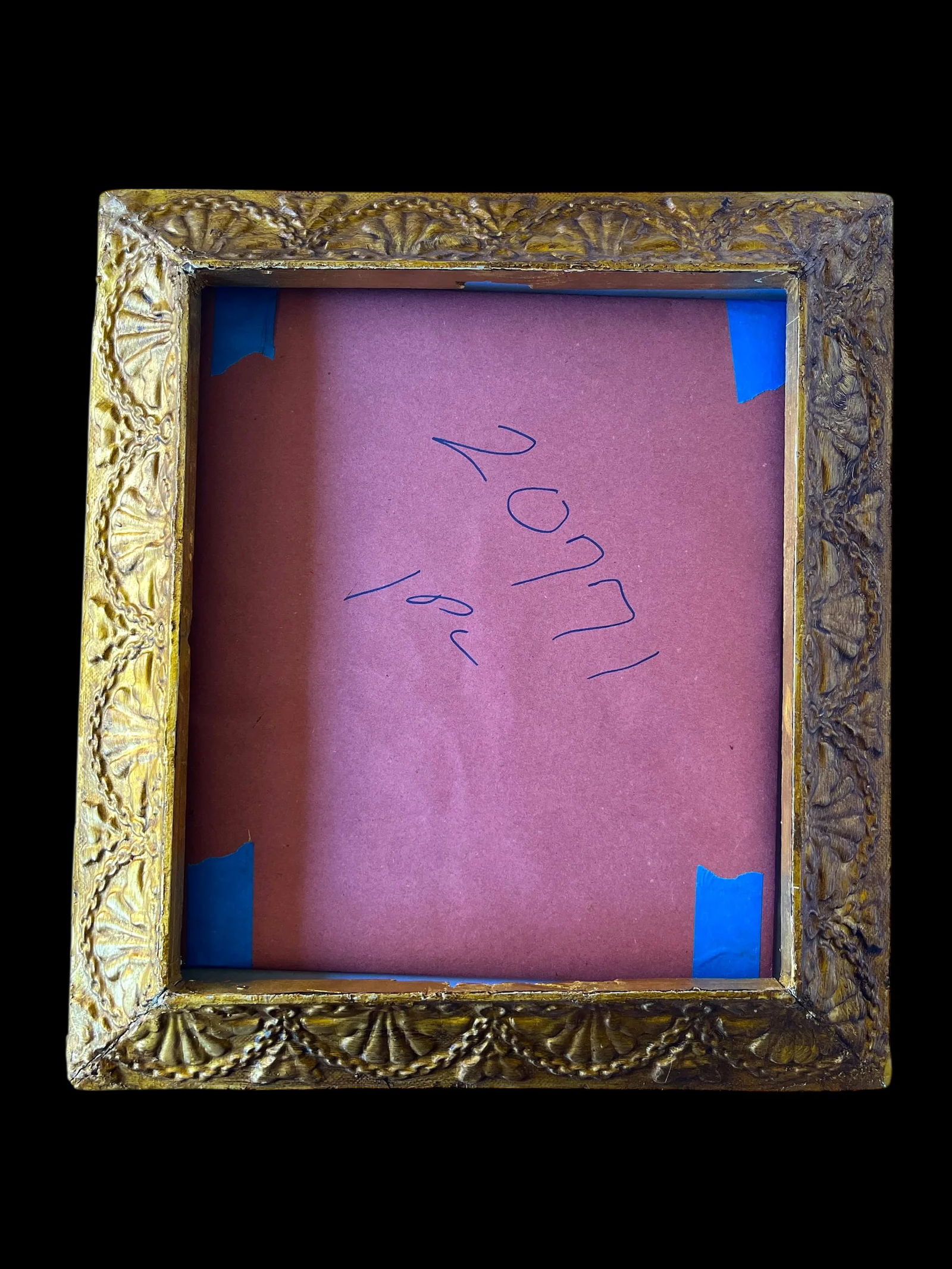 Antique Louis XVI Giltwood Frame With Shell & Garland Detailing, 19th Century - 12