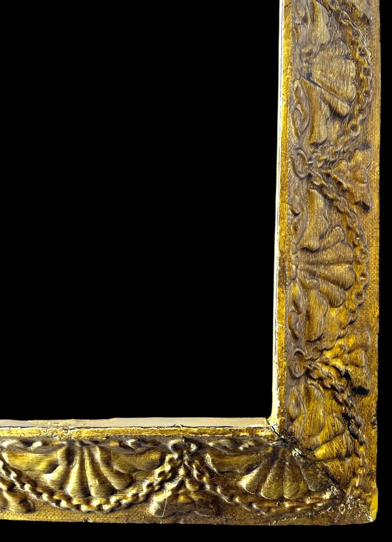 Antique Louis XVI Giltwood Frame With Shell & Garland Detailing, 19th Century - 4